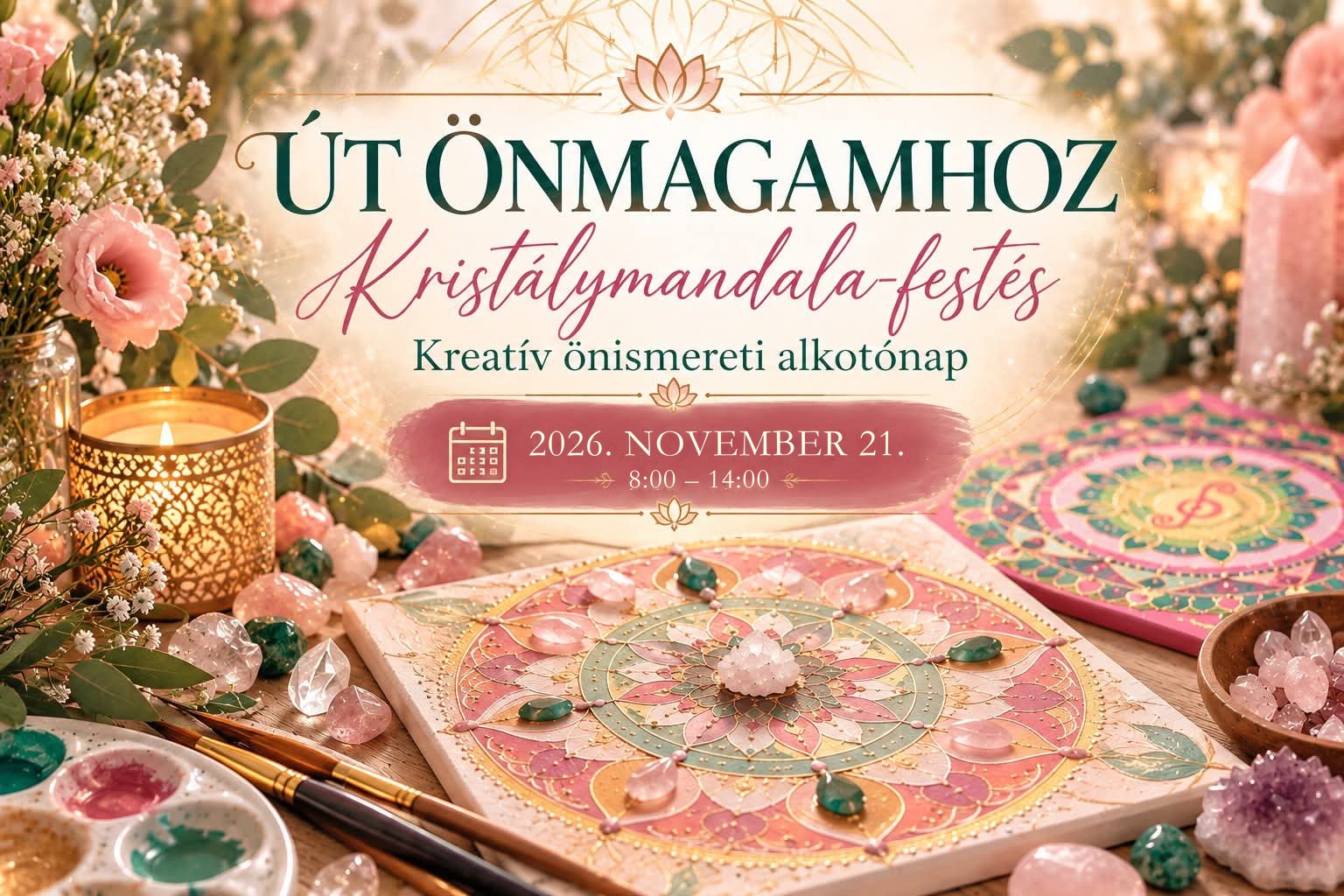 Út önmagamhoz, kristálymandala-festés, 2026. november 21., 8:00–14:00